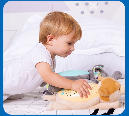 0-7 лет Спящий ребенок Сосильник Игрушечная собака плюшевая кукла с проецируемым освещением и музыкой